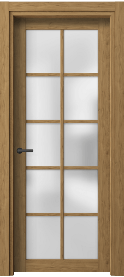 Межкомнатная дверь Neo 2106 Грецкий орех Сатинированное стекло Цена 30959 ₽ | Volhovec