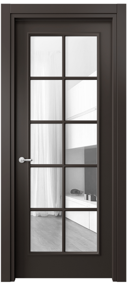 Межкомнатная дверь Paris 8102 Матовый антрацит Прозрачное стекло Цена 61599 ₽| Volhovec