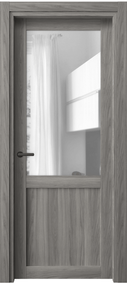 Межкомнатная дверь Neo 2122 Имбирный ясень Прозрачное стекло, триплекс Цена 26319 ₽ | Volhovec