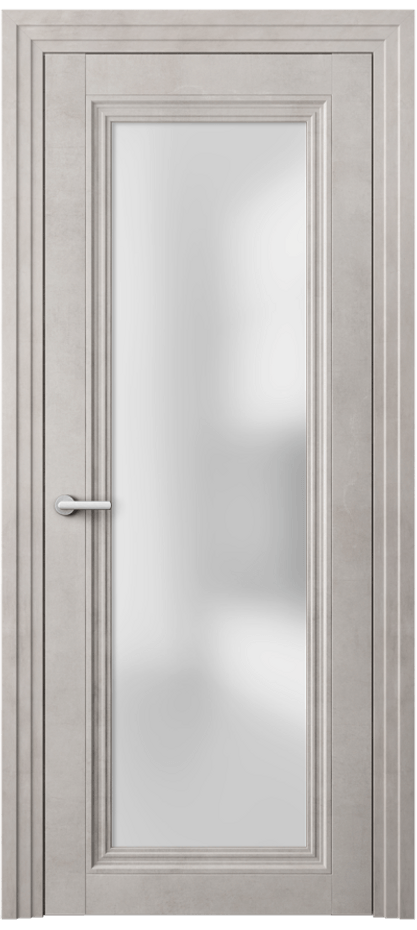 Межкомнатная дверь Centro 2502 Леон серебро Сатинированное стекло Цена 52319 ₽ | Volhovec