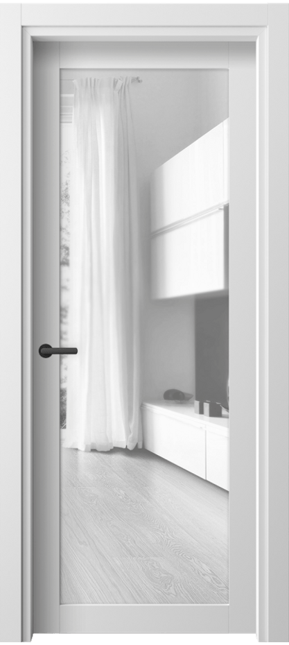 Межкомнатная дверь Neo 2102 Белый шёлк Прозрачное стекло, триплекс Цена 27359 ₽ | Volhovec