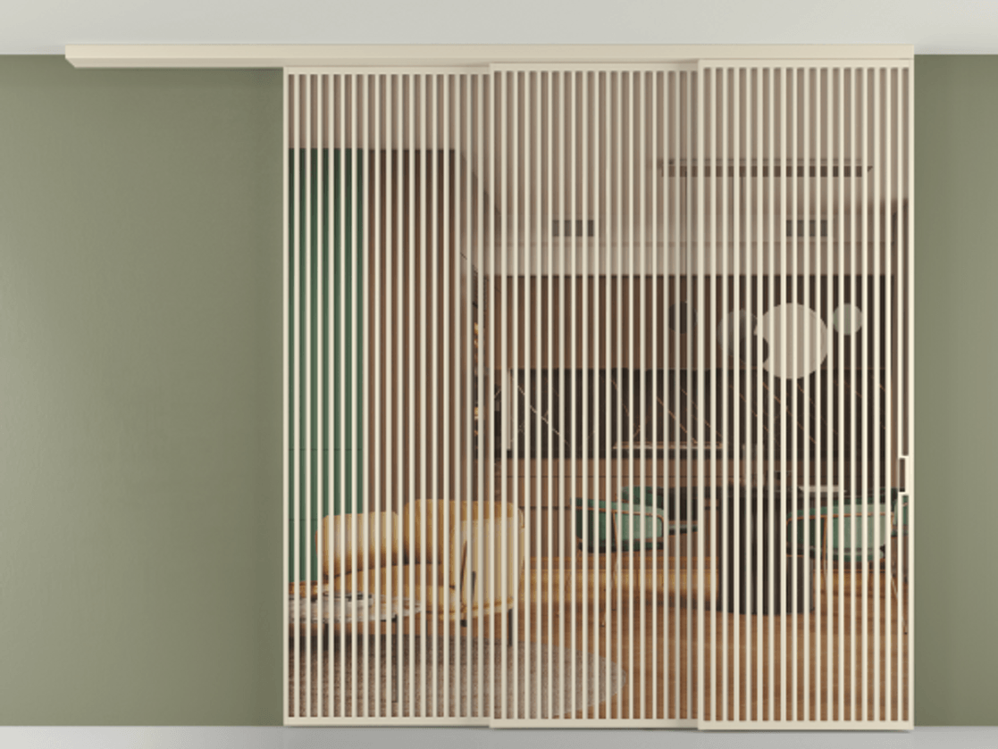 Перегородка Formato вдоль стены на потолок телескопик синхро 3 АЛПР 040.06 Алюминий бежево-серый Прозрачное оранжевое стекло, триплекс Цена 34100 AZE | Volhovec