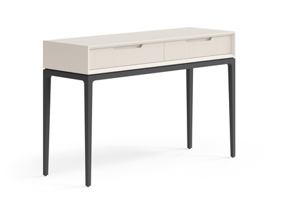 Мебель Консоль Velvet 2 ящика. Цвет Матовый бежево-серый. Материал Гладкая эмаль. Коллекция Консоль Velvet 2 ящика. Картинка.