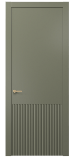 Дверь межкомнатная АКП 8645 МОТ. Цвет Матовый оливковый тёмный. Материал Гладкая эмаль. Коллекция Alba. Картинка.