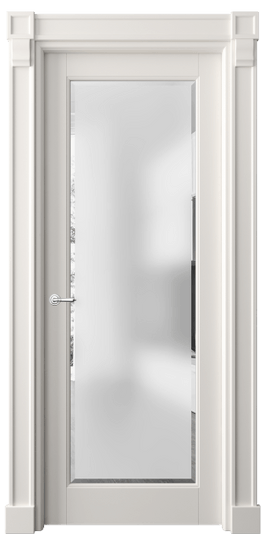 Дверь межкомнатная 6300 БПБЛ САТ-Ф. Цвет Бук пудровый белый. Материал Массив бука эмаль. Коллекция Toscana Elegante. Картинка.