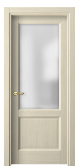 Дверь межкомнатная 1422 МОЯ САТ. Цвет Молочный ясень. Материал Ciplex ламинатин. Коллекция Galant. Картинка.