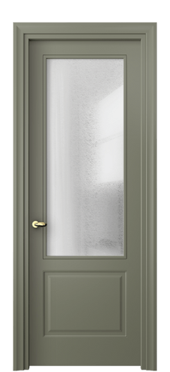 Дверь межкомнатная 8552 МОТ ЛЕД. Цвет Матовый оливковый тёмный. Материал Гладкая эмаль. Коллекция Esse. Картинка.