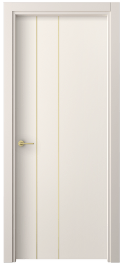 Дверь межкомнатная 4203 ПЭКБ. Цвет ПЭТ кремово-белый. Материал ПЭТ. Коллекция Freedom. Картинка.