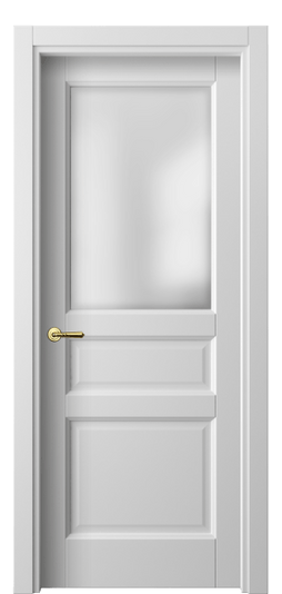 Дверь межкомнатная 1432 МБЛ САТ. Цвет Матовый белоснежный. Материал Гладкая эмаль. Коллекция Galant. Картинка.