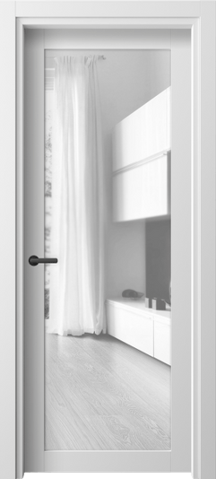 Дверь межкомнатная 2102 neo БШ ПРОЗ. Цвет Белый шёлк. Материал Ciplex ламинатин. Коллекция Neo. Картинка.
