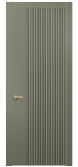 Дверь межкомнатная АКП 8643 МОТ. Цвет Матовый оливковый тёмный. Материал Гладкая эмаль. Коллекция Alba. Картинка.