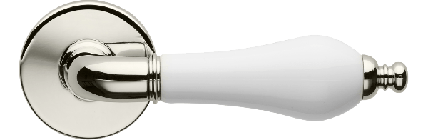 Ручки для дверей Ручка дверная Моника. Цвет Полированный никель. Коллекция Моника. Картинка.