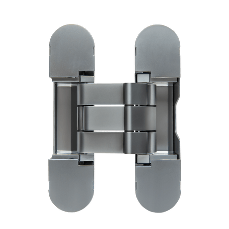 Фурнитура для дверей Скрытая петля прямого открывания для скрытого и компланарного короба. Цвет Матовый хром. Коллекция Скрытая петля прямого открывания для скрытого и компланарного короба. Картинка.