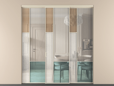 Перегородка Mosaic внутри проёма трёхстворчатая