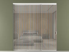 Перегородка Formato внутри проёма 3 створки с синхронным механизмом