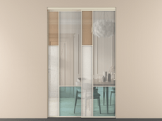 Перегородка Mosaic внутри проёма двустворчатая