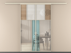 Перегородка Mosaic вдоль стены двустворчатая