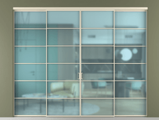 Перегородка Formato внутри проёма четырёхстворчатая