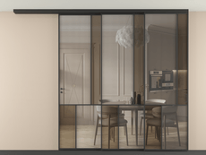 Перегородка Mosaic вдоль стены телескопик синхро 3