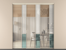 Перегородка Mosaic внутри проёма трёхстворчатая