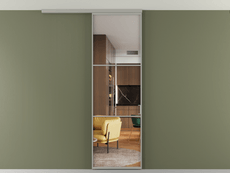 Перегородка Formato вдоль стены на потолок 1 створка