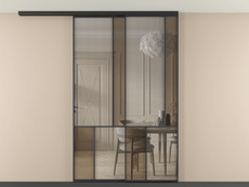 Перегородка Mosaic вдоль стены на потолок телескопик синхро 2