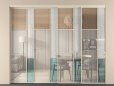 Перегородка Mosaic внутри проёма телескопик синхро 3