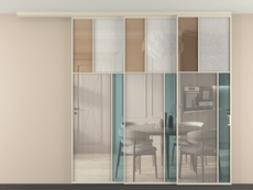 Перегородка Mosaic вдоль стены телескопик синхро 3