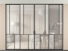 Перегородка Mosaic внутри проёма скрытое крепление в потолок 4 створки